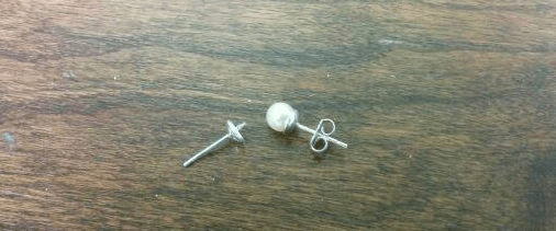 pearl cup earrings