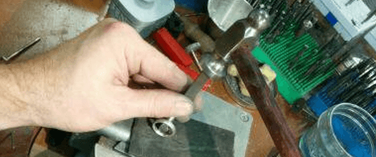 stamping sterling silver comfort fit band